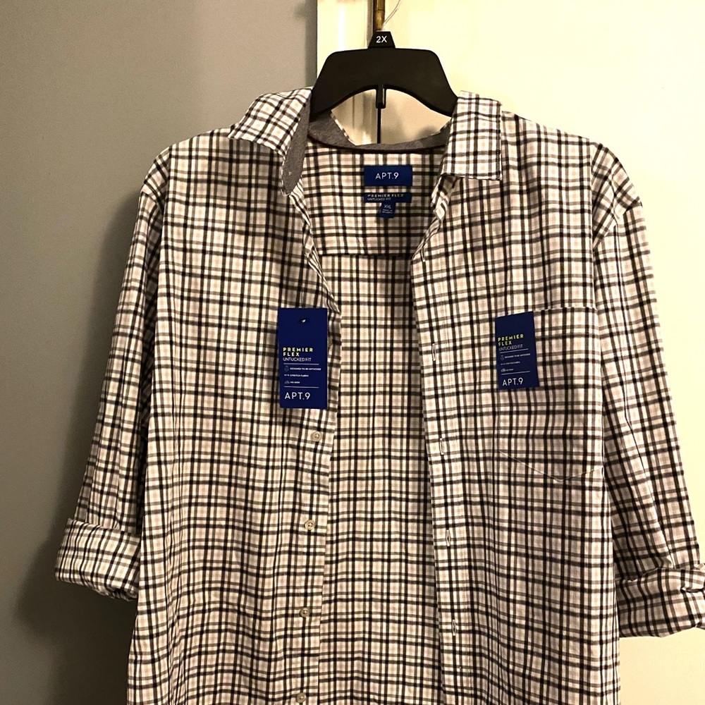 New!!! Apt 9 dress shirt untucked fit